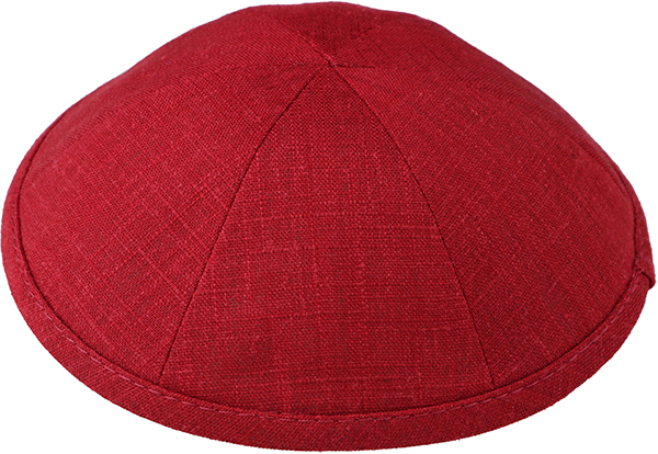 navy linen klipped kippah