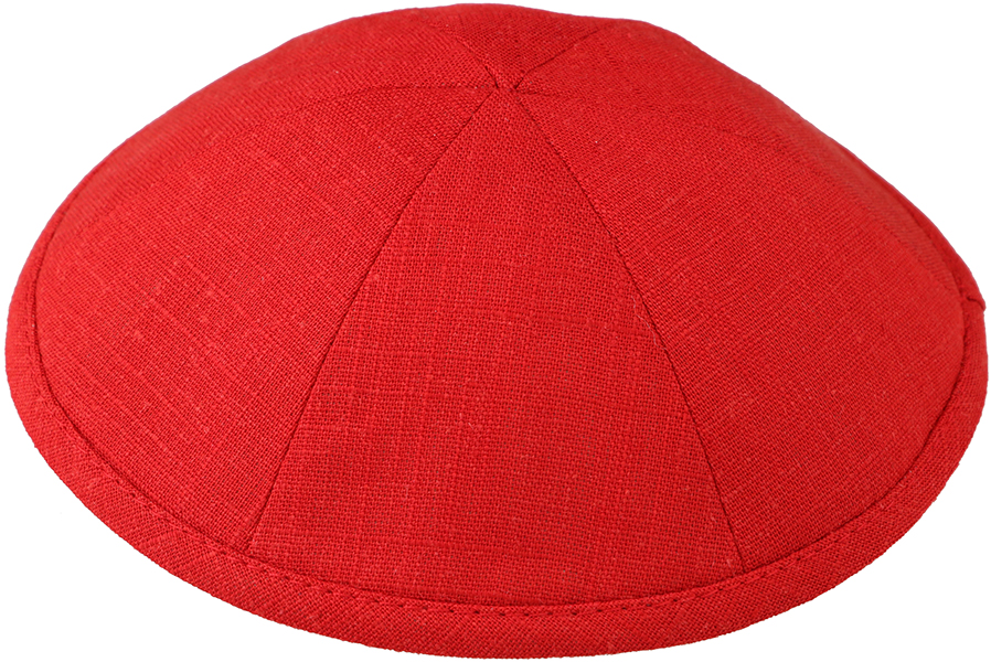 navy linen klipped kippah